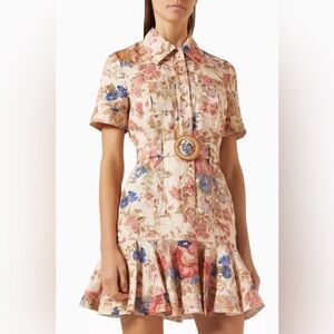 Zimmerman Floral Print Belted Dress
